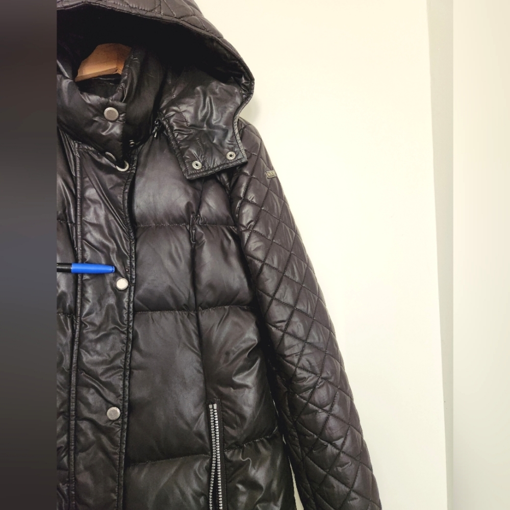 Andrew Marc Black Down Puffer Jacket  Coat - Picture 13 of 16